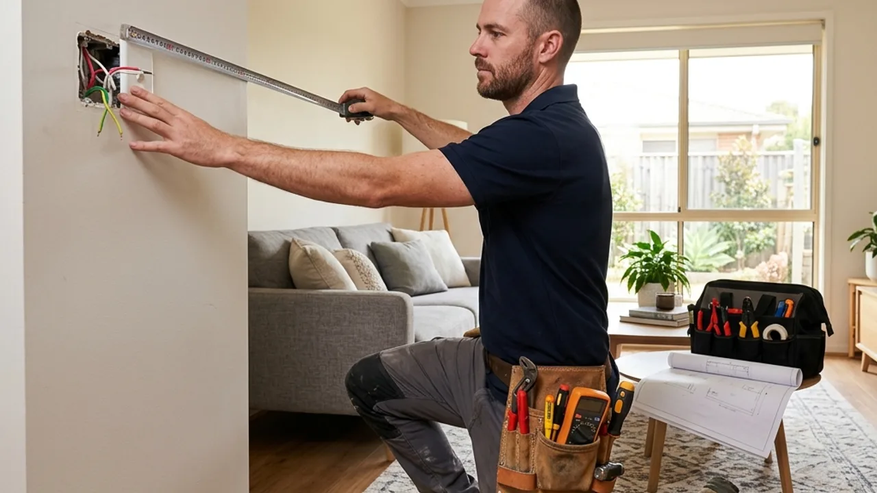 Electrical equipment being assessed in a home